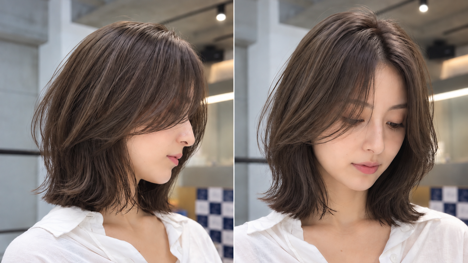 ミディアムレイヤーカットで叶える大人のミディアムボブ。顔まわりレイヤー、毛先の厚み、長め前髪、透明感グレージュブラウンなど、扱いやすくおしゃれに見えるポイントをWaysTOKYOが紹介します。