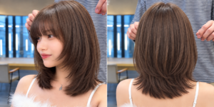 ミディアムレイヤーカットでつくる大人可愛いワンカールヘア。顔まわりレイヤー、毛先の厚み、シースルーバング、透明感たっぷりのシアーグレージュなど、扱いやすく可愛く見せるポイントを紹介します。
